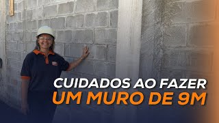 Dicas para levantar muro de 9m | Efeitos do vento em muro alto