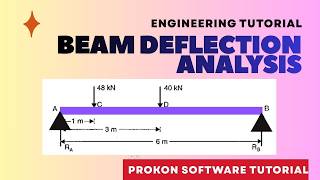 How to Find Beam Deflection in PROKON Software | Simply Supported Beam | Civil Engineering
