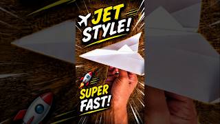 Jet Style Paper Plane 🚀 | Super Fast Flying Origami Plane #shorts #diy #tutorial #origami