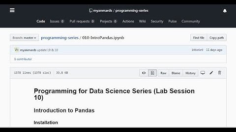 Lab - Introduction to Pandas (PL010 by Myanmar Data Science)