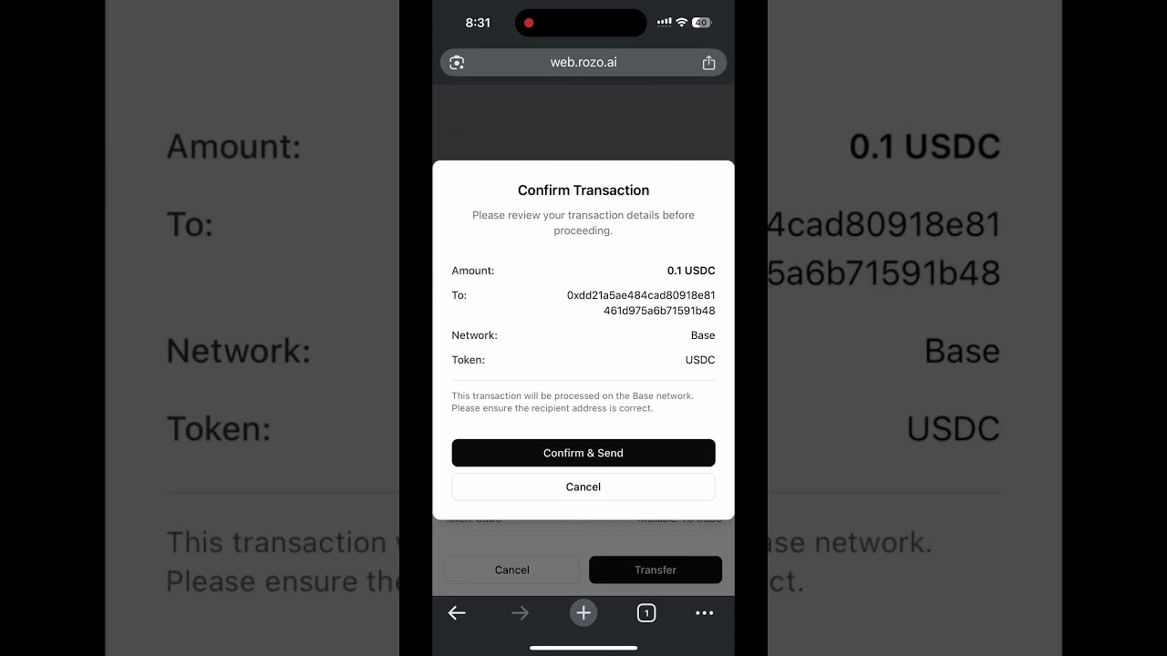 Rozo Intent Based Payment