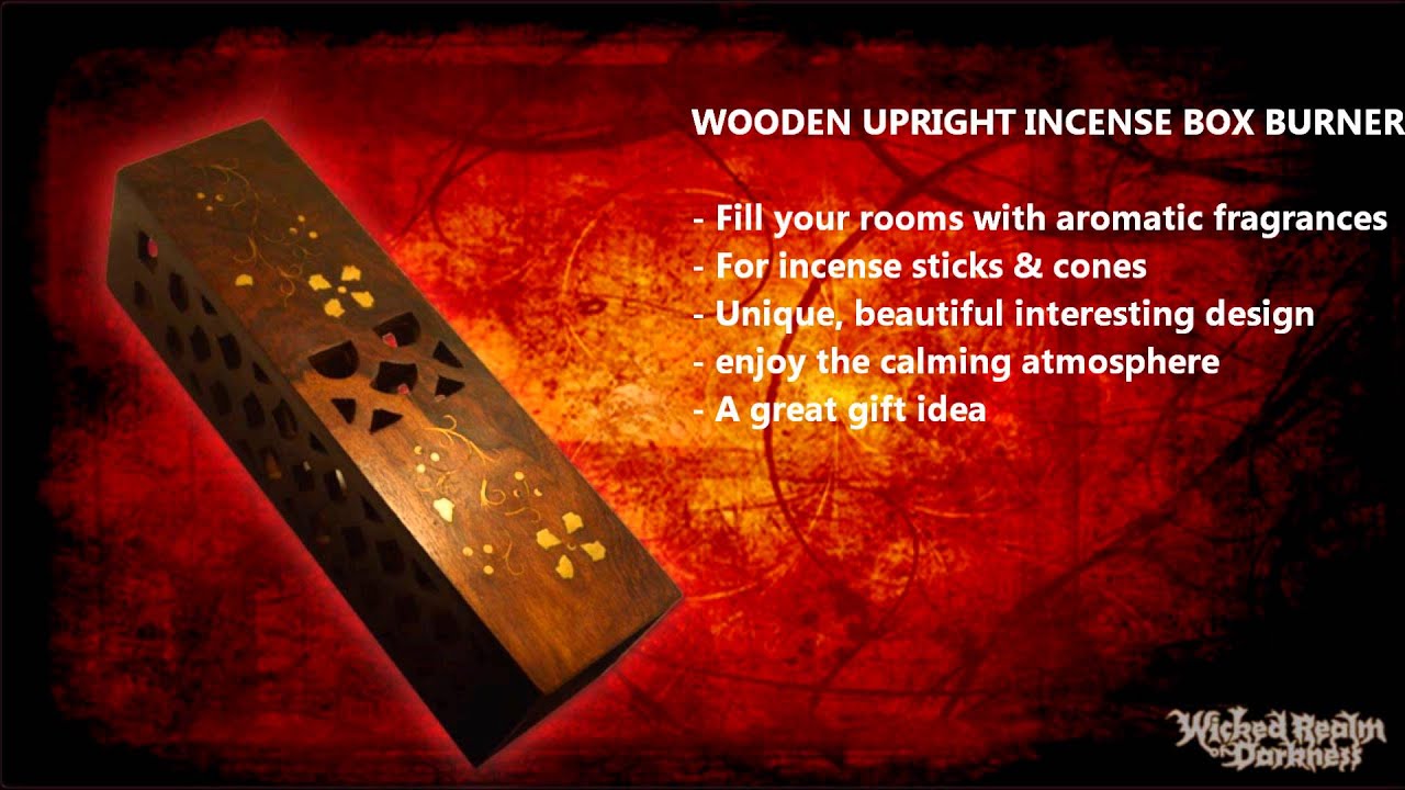 Wooden upright incense box burner YouTube