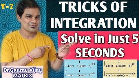 TRICKS OF INTEGRATION | IIT-JEE | NDA | BITSAT | All Entrance Exam | DGV SIR | MATRIX | Short cut