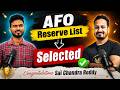 From AFO Reserve List to SELECTED! | Sai Chandra Reddy's Success Story | Agri Coaching Chandigarh