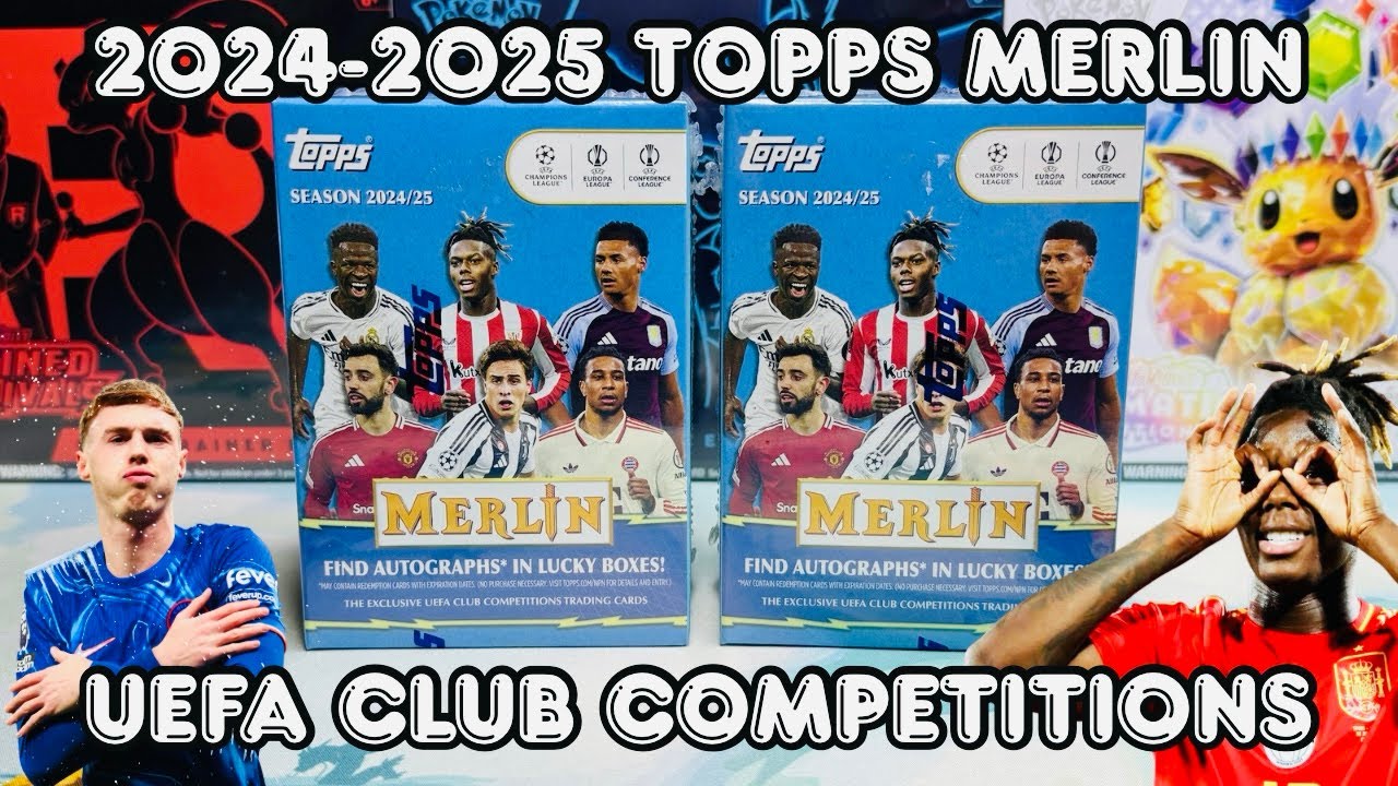 Наборы Topps Merlin UEFA Club Competitions Blaster Boxes, 24/25 штук! Приятный сюрприз в конце! 🤯😱