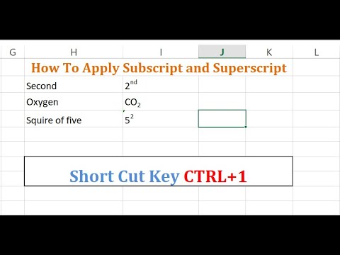 How to Apply Superscript & Subscript in Excel|Shortcut Key to do Superscript & Subscript in MS Excel