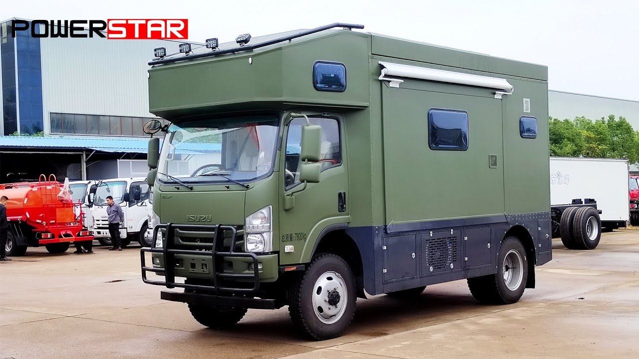 ISUZU 700P 4*4 AWD Special RV off-road RV - YouTube