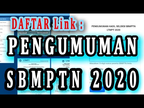 Link/Web PENGUMUMAN SBMPTN 2020