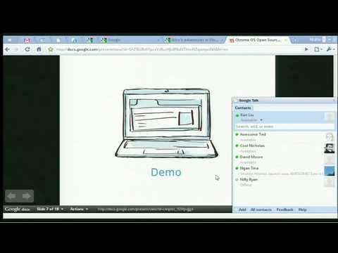 Video demo of Google Chrome OS, Taken At Mountain View Debut