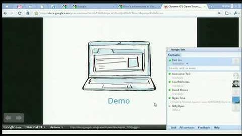 Video demo of Google Chrome OS, Taken At Mountain View Debut