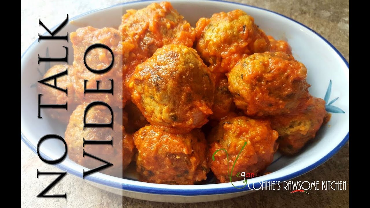 NOTALK - BEST EVER VEGAN ITALIAN MEATBALLS + bonus sauce recipe! | Connie's RAWsome kitchen