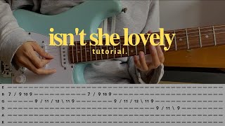 Isn&#39;t she lovely - Stevie wonder guitar tutorial satria &amp; tom misch version [TAB, CHORD]