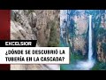 ¡Cascada falsa! Turista descubre tubería de agua secreta que la abastece y &#39;arden&#39; redes