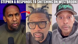 Stephen A. FIRES BACK at Jalen Rose, Gillie \& Stephen Jackson over Snitching on Westbrook to the NBA