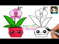 How to Draw an Orchid Flower Easy 💕 Mother&#39;s Day Pun Art