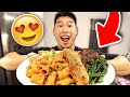 My girlfriend made me spicy rigatoni pasta  cooking  mukbang