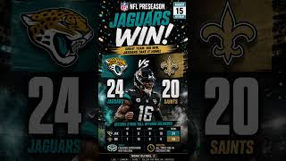 Jaguars WIN 24-20 vs Saints! 🔥