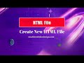Create new html file and write first html code and execute in the browser