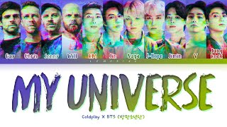 BTS X Coldplay My Universe Lyrics (방탄소년단 콜드플레이 My Universe 가사) [Color Coded Lyrics\/Han\/Rom\/Eng]