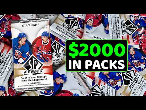 Opening $2000 Worth of Packs of 2025-26 SP Authentic Hockey Hobby