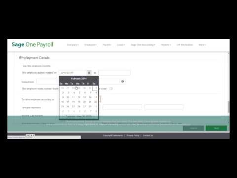 How to add an employee in Sage One Payroll