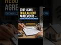 Stop using Regular Rent Agreements. #legal #legalawareness #news