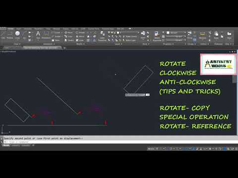 Topic 4.6 AutoCAD ROTATE Command Tips and Tricks - YouTube