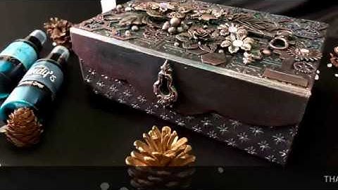 Mixed Media Altered Vintage Box - step by step tutorial