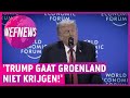 Trump arriveert in stijl bij WEF: 'Ik wil dat stuk ijs hebben!'
