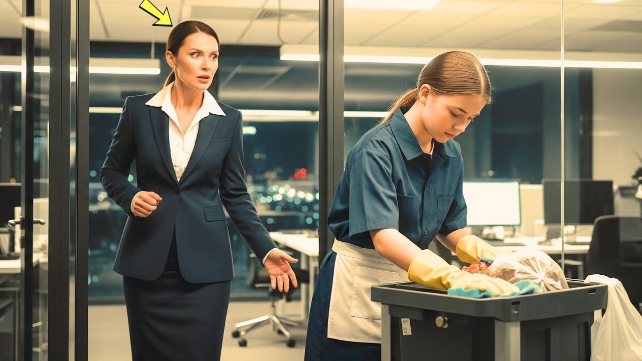 Billionaire Found Her Janitor’s Daughter Cleaning Offices at 3AM—Then Learned Why She Missed Scho