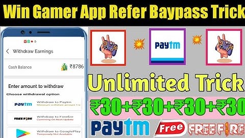 Win Gamer App Unlimited Trick | Win Gamer App Refer Baypass Trick | Win Gamer App Payment Proof