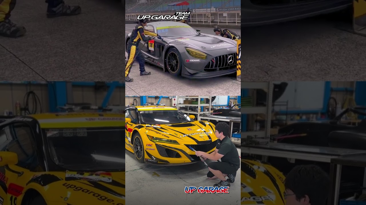 AMG GT3 vs NSX GT3 – Air Jack Speed Battle!