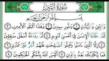 سورة  التين  بصوت الشيخ أيمن رشدي سويد