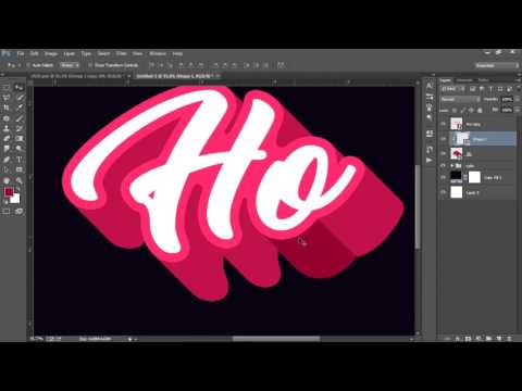 Awesome D Lettering Design, Typography text effect Photoshop   Tutorial photoshop bahasa indonesia