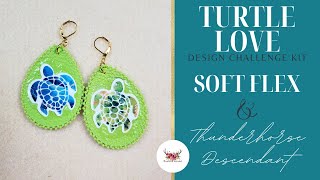 Soft Flex Turtle Love Zipper Stitch Earrings