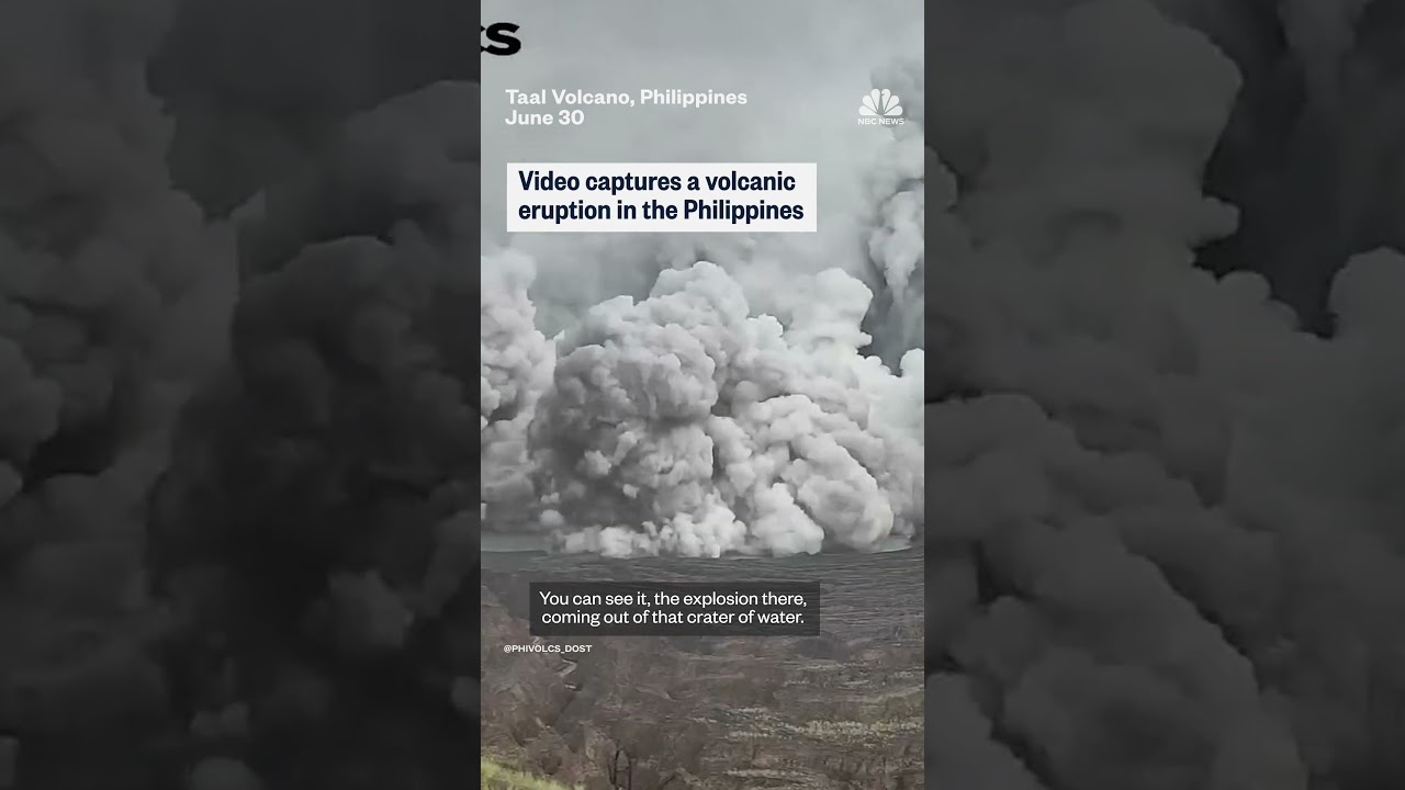 Video captures volcanic eruption in the Philippines