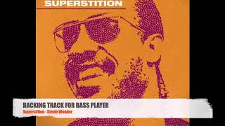 Video thumbnail of "Superstition - Stevie Wonder - Bass Backing Track (NO BASS)"