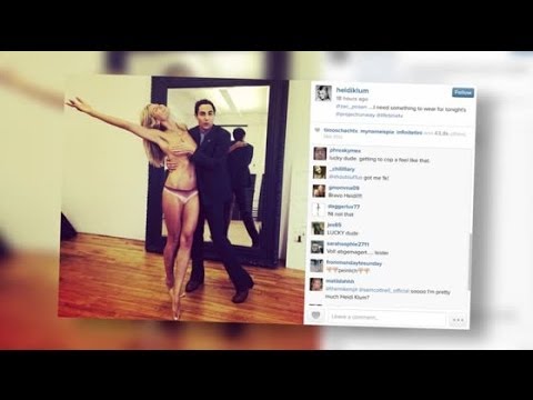 Vidéo: Heidi Klum Pose Presque Nue Entre Les Mains Du Designer Zac Posen