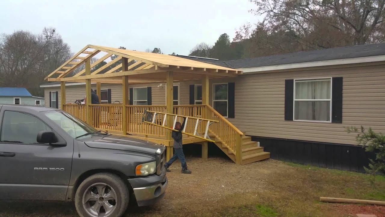 Closing in deck roof YouTube