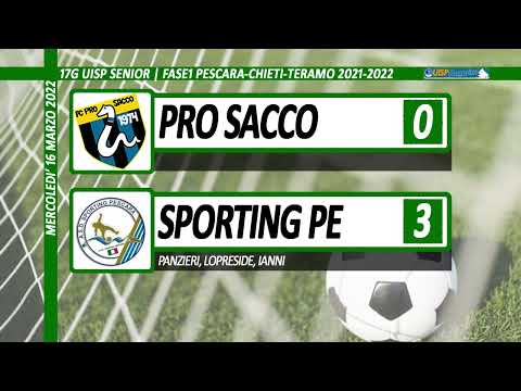 CALCIO UISP | 17G SENIOR | PRO SACCO vs SPORTING PE 0-3