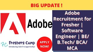 Adobe Recruitment for Fresher | Software Engineer | BE/ B.Tech/ BCA/ MCA | Apply Online screenshot 5