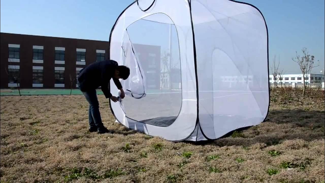 How to fold pop up butterfly cages Insect mothproof mesh YouTube