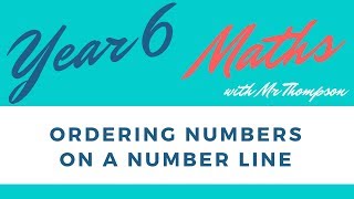 Ordering numbers on a Number Line