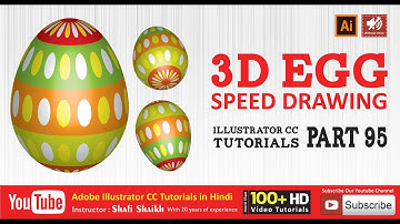 Part 95 Mapping Art in Objects Using 3D Option in Illustrator CC Speed Drawing