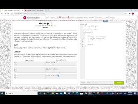 the solve of problem 1005 in uri with c++arabic