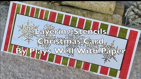Layering Stencil Christmas Card
