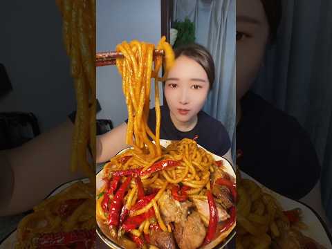 <strong>Fast</strong> Mukbang Spicy Noodles 🍜🔥 #mukbang #asmreating #shorts #foodvlog