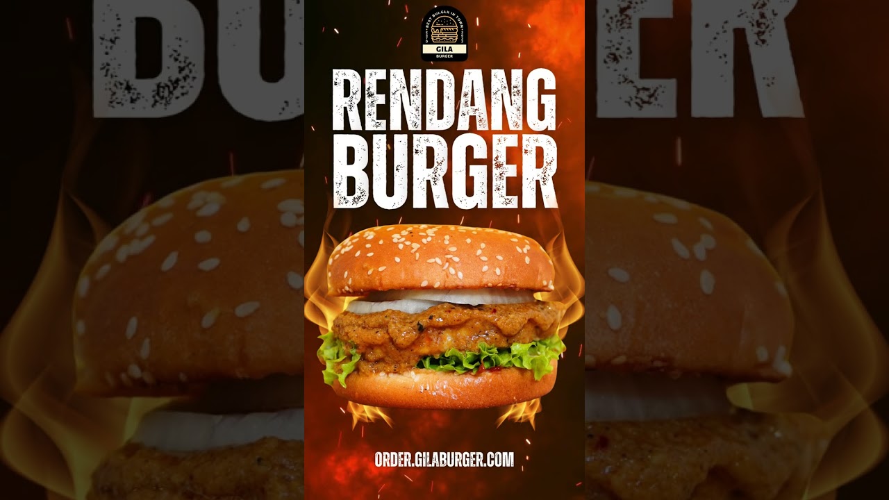 🔥 Rendang Burger – Juicy, Crunchy, & Packed with Flavor! 🍔🔥 
