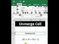Unmerge Cell in excel | Excel unmerge cell | Excel Tips and Tricks #unmergecells #excel #exceltips