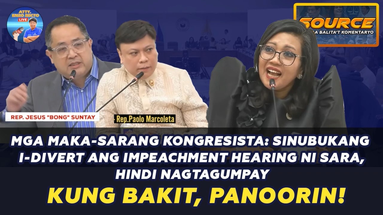 MGA MAKA-SARANG KONGRESISTA: SINUBUKANG I-DIVERT ANG IMPEACHMENT HEARING NI SARA, HINDI NAGTAGUMPAY